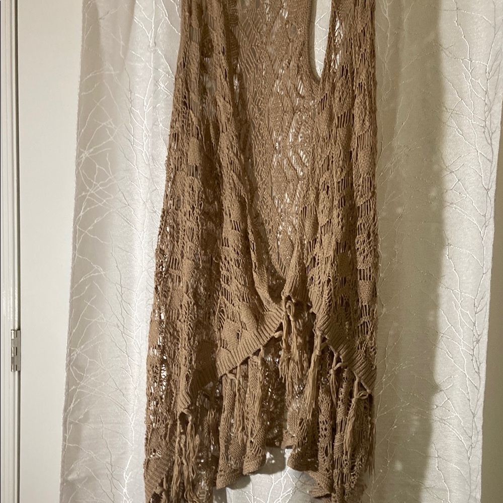 Brown Crochet Vest